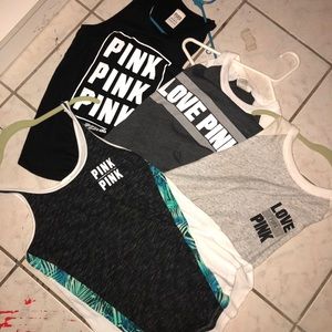 4 PINK Tank Tops